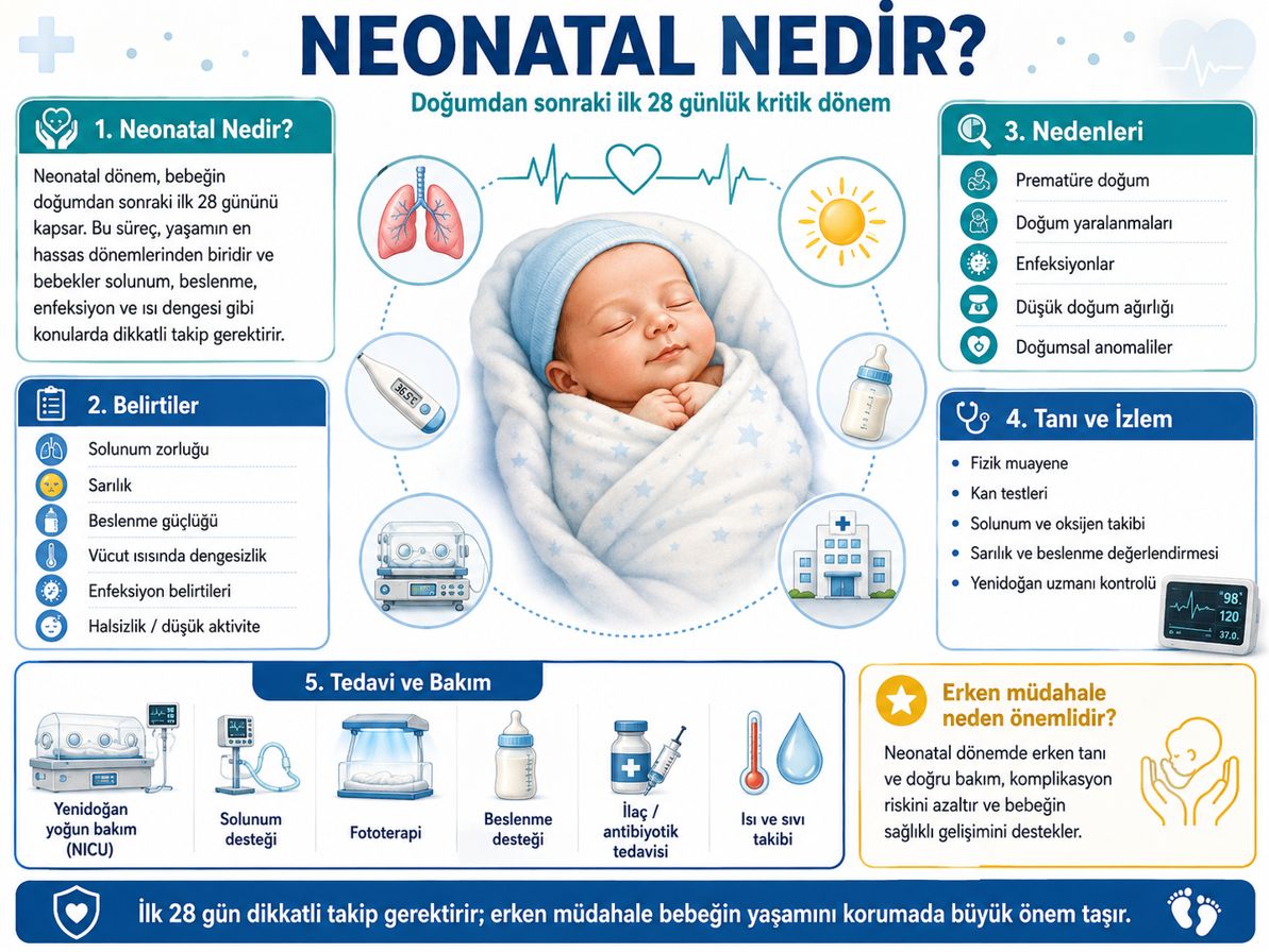 Neonatal, doğumdan sonraki ilk 28 günü kapsayan bir dönemdir