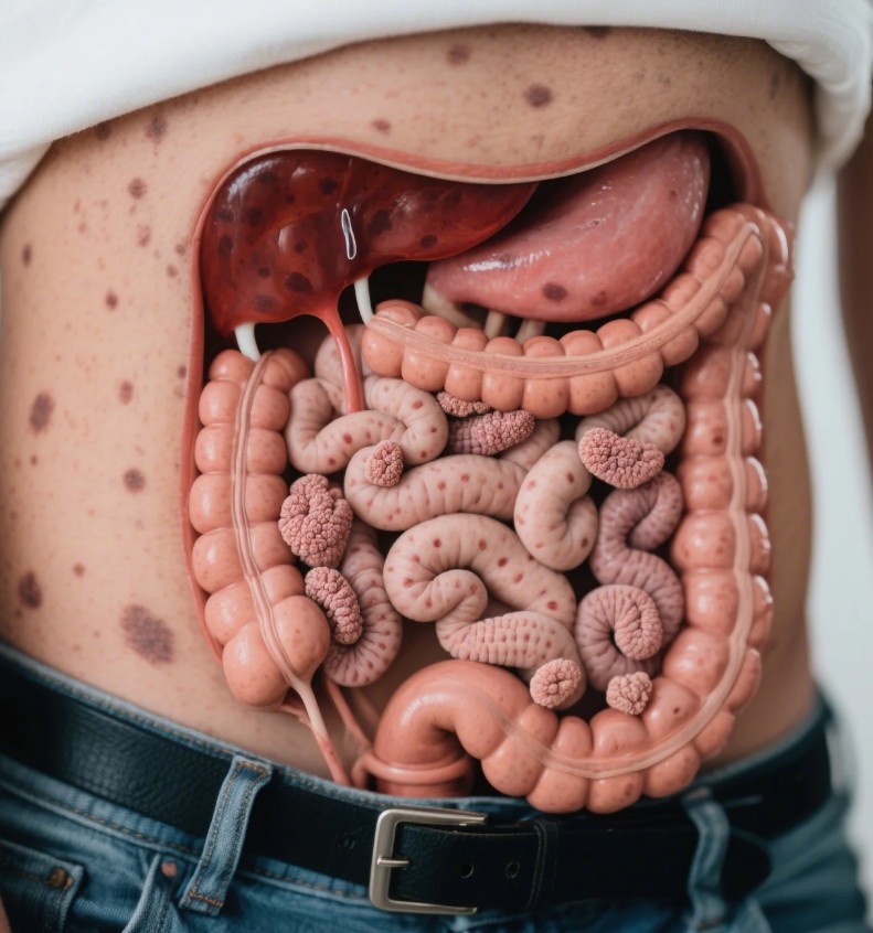 Peutz Jeghers sendromu, vücudun çeşitli yerlerinde poliplerin oluşumuna yol açan genetik bir hastalıktır